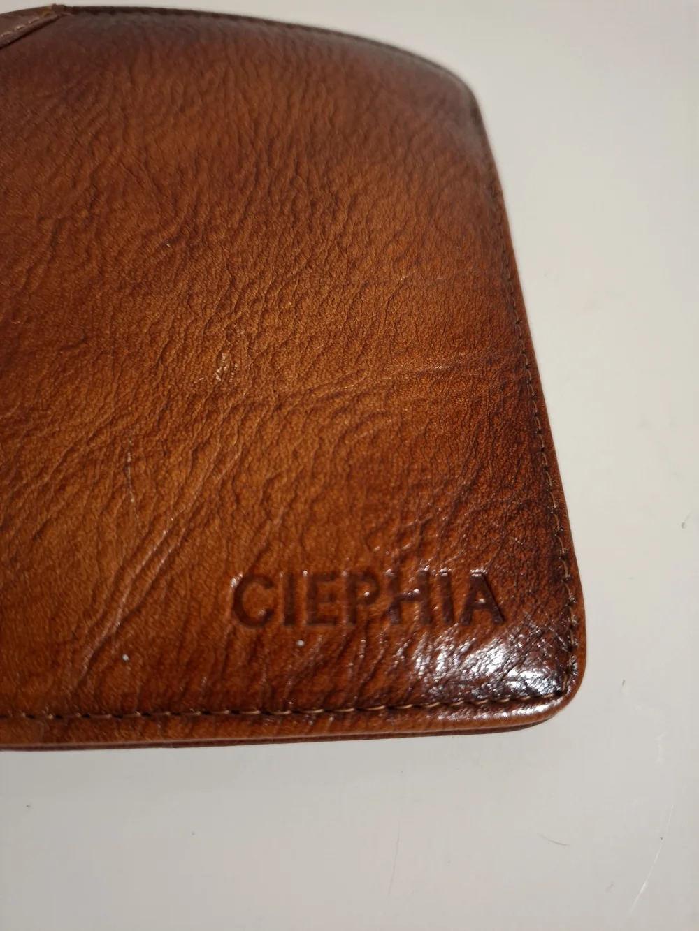 Men's Brown Faux Leather Bifold Wallet